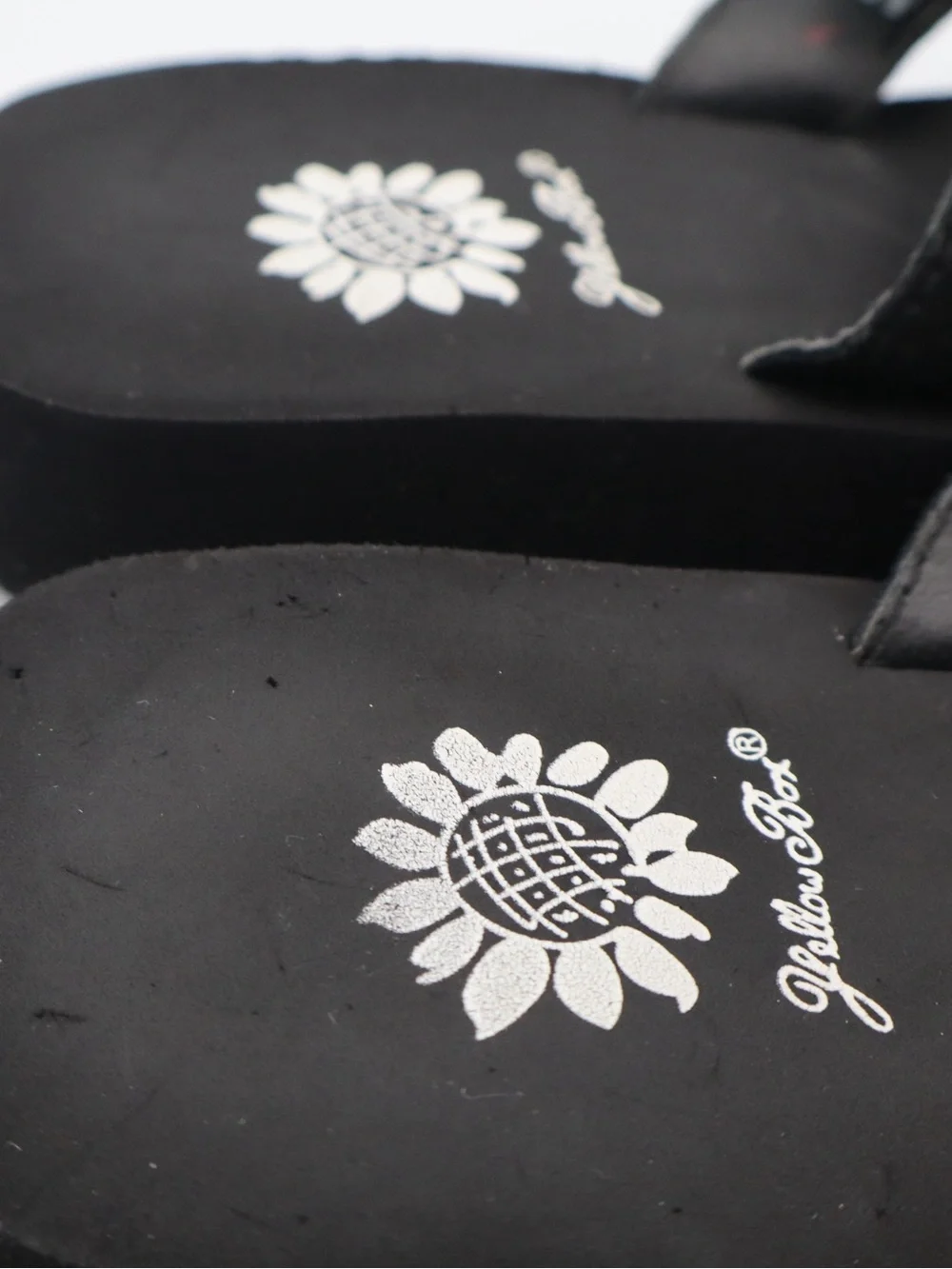 Yellow Box Black Rhinestone Toe-Post Sandals - Picture 6 of 7